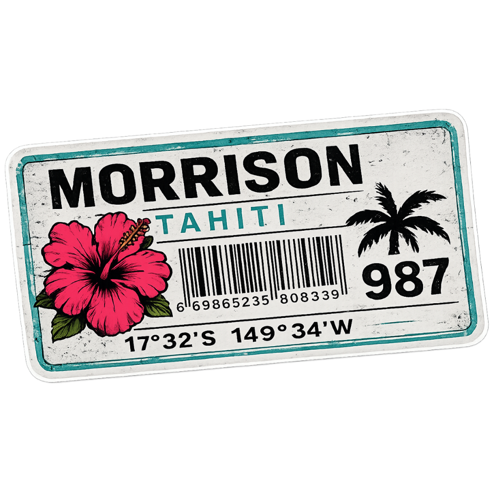 Morrison Tahiti Plaque