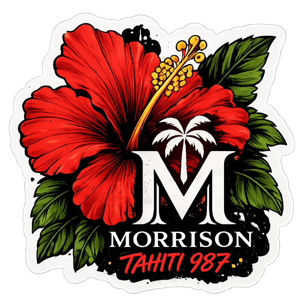 Sticker Hibiscus Rouge